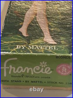 Rare vintage Barbie Francie Mattel 1965 Japan Rooted Lashes In Box # 1140