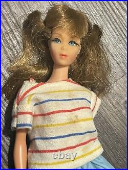 STUNNING Vintage Mattel TNT BARBIE Doll Brown Hair brunette rooted eyelash JAPAN