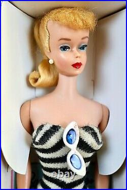SWEET #5 Vintage Barbie Blond PONYTAIL SS Accs Glasses Std Repr Box NO Green BIN