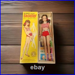 Scooter Skipper's Friend Original Stand Box 1040 Brunette Mattel Barbie Vintage