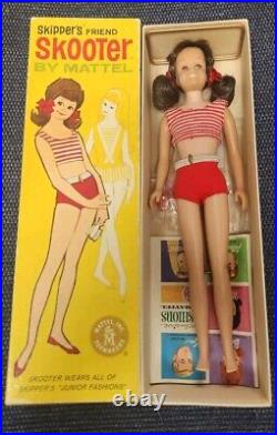 Scooter Skipper's Friend Original Stand Box 1040 Brunette Mattel Barbie Vintage