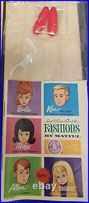 Scooter Skipper's Friend Original Stand Box 1040 Brunette Mattel Barbie Vintage