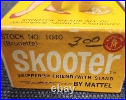 Scooter Skipper's Friend Original Stand Box 1040 Brunette Mattel Barbie Vintage