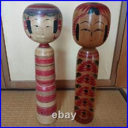 Set of 6 Japanese Large 46cm Wooden Kokeshi Dolls Vintage Japan