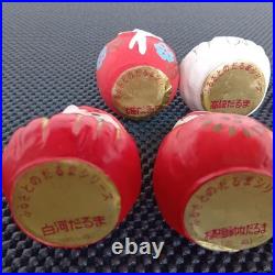 Seven Vintage Daruma Dolls Set Shirakawa Kurume Takasaki Shingen Hime Showa Era