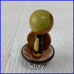 Showa Retro Swaying Kokeshi Doll Miniatures 4 Piece Set Handcrafted Vintage