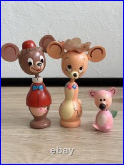 Showa Retro Vintage Disney Character Manga Kokeshi Dolls 13 Figures Japan F/S