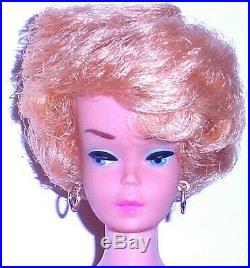 Stunning Vintage 1963 Pale Blonde Bubble Cut Barbie 850 with Pink Lips Japan Mint