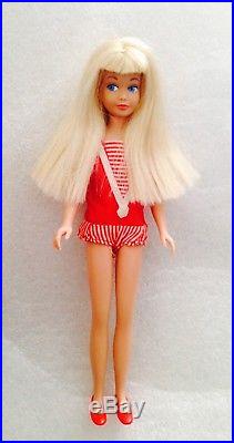 Stunning Vintage 1964 Lemon Platinum Blonde Straight Leg Skipper Barbie Japan