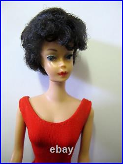 Stunning Vintage Raven Black Bubble Cut Barbie Doll, 1961, Red Lucy Lips, JAPAN