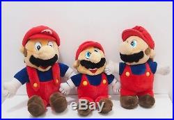 Super Mario Bros Avanti 3 Set Lot Fuzzy 12 10 Vintage Plush Toy Doll Japan