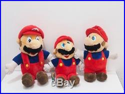 Super Mario Bros Avanti 3 Set Lot Fuzzy 12 10 Vintage Plush Toy Doll Japan