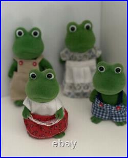 Sylvanian families Vintage-1980s Rare Mose BULLRUSH Frog Family EC