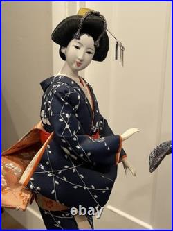 TWO Vintage Japanese Geisha Doll Traditional Style Sukiyo Dolls