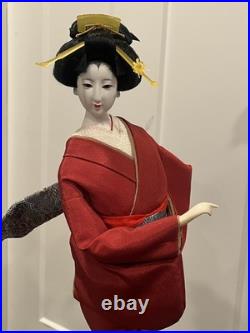 TWO Vintage Japanese Geisha Doll Traditional Style Sukiyo Dolls