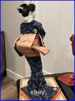 TWO Vintage Japanese Geisha Doll Traditional Style Sukiyo Dolls