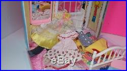 Takara Jenny Vintage Fold Up Doll House / Figure / Clothes Lot Japan