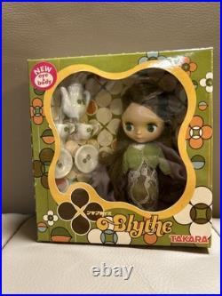 Takara Puchi Blythe Doll Green Outfit Tea Set Vintage Style Japan New in Box