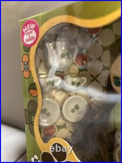 Takara Puchi Blythe Doll Green Outfit Tea Set Vintage Style Japan New in Box