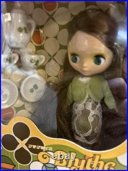 Takara Puchi Blythe Doll Green Outfit Tea Set Vintage Style Japan New in Box