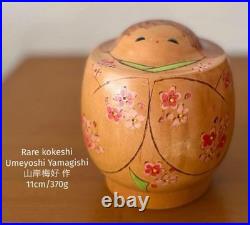 Umeyoshi Yamagishi Kokeshi Round Vintage Doll Model 11cm Rare Handcrafted