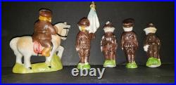 VERY RARE ORIG Vtg Set Frozen Charlotte Bisque U. S. WWI Soldiers Set With Box