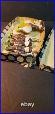 VERY RARE ORIG Vtg Set Frozen Charlotte Bisque U. S. WWI Soldiers Set With Box