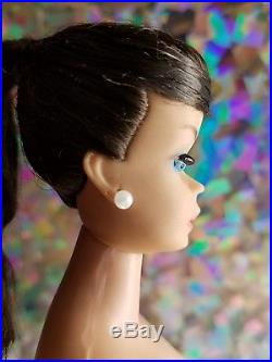 VHTF STUNNING Vintage Brunette Swirl Ponytail Barbie Doll 1964 Nude Mattel Japan