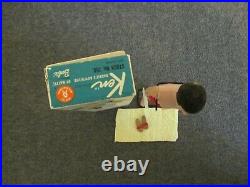 VINTAGE1961 KEN DOLL #750 BARBIE'S BOYFRIEND FLOCKED BRUNETTE With ORG BOX MATTEL