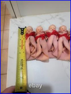 VINTAGE 1930's ERA Dionne Quintuplets DOLLS 5 LITTLE BEAUTIES JAPAN RARE