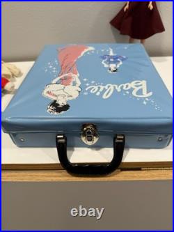 VINTAGE 1958 BUBBLE CUT BARBIE DOLL With1962 BLUE CASE & CLOTHES LOT