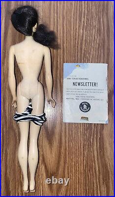 VINTAGE 1959 1960 MATTEL BARBIE DOLL #3 Brunette PONY TAIL SWIMSUIT JAPAN Blonde