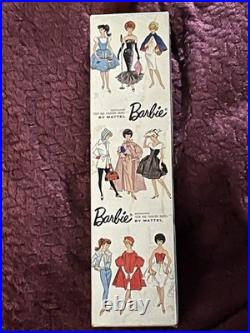 VINTAGE 1960's BARBIE BLONDE DOLL With ORIGINAL BOX BLACK DRESS JAPAN- NICE