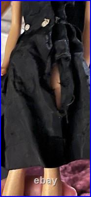 VINTAGE 1960's BARBIE BLONDE DOLL With ORIGINAL BOX BLACK DRESS JAPAN- NICE