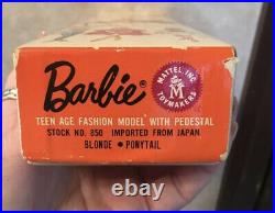 VINTAGE 1960s BLONDE SWIRL PONYTAIL BARBIE With ORIGINAL BOX