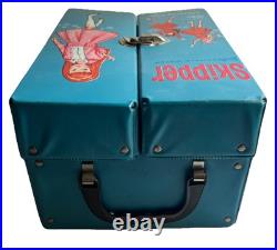 VINTAGE 1963 MATTEL BARBIE SKIPPER DOLL BRUNETTE Marked Japan Foot W Carry Case