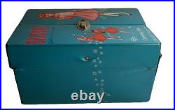 VINTAGE 1963 MATTEL BARBIE SKIPPER DOLL BRUNETTE Marked Japan Foot W Carry Case