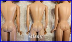 VINTAGE 3 MIDGE DOLLS, 1960s, 1 BRUNETTE, 1 BLONDE, 1 REDHEAD + 3 FREE BONUSES