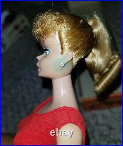 VINTAGE ASH BLONDE PONYTAIL BARBIE Doll withBOX, ORIGINAL PERFECT HAIR&FACEPAINT