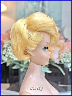 VINTAGE BARBIE BLONDE SIDE PART BUBBLECUT DOLL WithACCESSORIES EXCELLENT COND