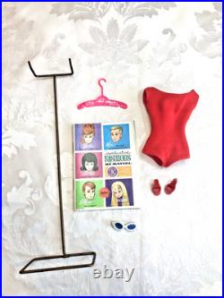 VINTAGE BARBIE BLONDE SIDE PART BUBBLECUT DOLL WithACCESSORIES EXCELLENT COND