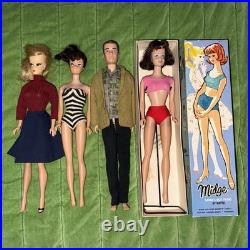 VINTAGE BARBIE DOLL #5 WITH CLOTHES LOT Uneeda Wendy Ken Midge & Case VINTAGE BARBIE DOLL #5 WITH CLOTHES LOT Uneeda Wendy Ken Midge & Case
