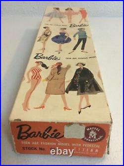 VINTAGE BARBIE EARLY Stock No 850 BOX Titian Bubble Cut 1959 BOX & Pedestal Only