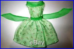 VINTAGE BARBIE Modern Art DRESS #1625 Green Chiffon Dress Japan XLNT
