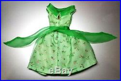 VINTAGE BARBIE Modern Art DRESS #1625 Green Chiffon Dress Japan XLNT