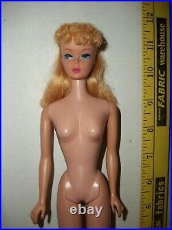 VINTAGE BLONDE PONYTAIL ORIGINAL TEEN FASHION BARBIE DOLL WITH SWIMSUIT 1960s #6