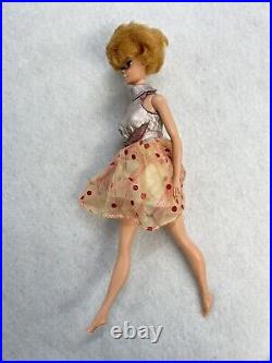 VINTAGE Bubble Cut Barbie Doll With Midge Barbie Body, Lipstick 1962 Japan