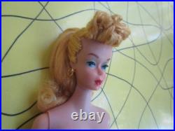 VINTAGE OOAK #5 PONYTAIL BARBIE With REROOTED Blonde Silk Hair / Zebra Swimsuit