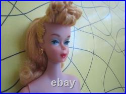 VINTAGE OOAK #5 PONYTAIL BARBIE With REROOTED Blonde Silk Hair / Zebra Swimsuit