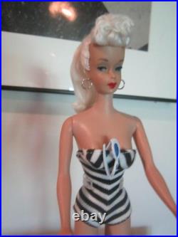 VINTAGE OOAK #5 PONYTAIL BARBIE With REROOTED Platinum Blonde Silk Hair